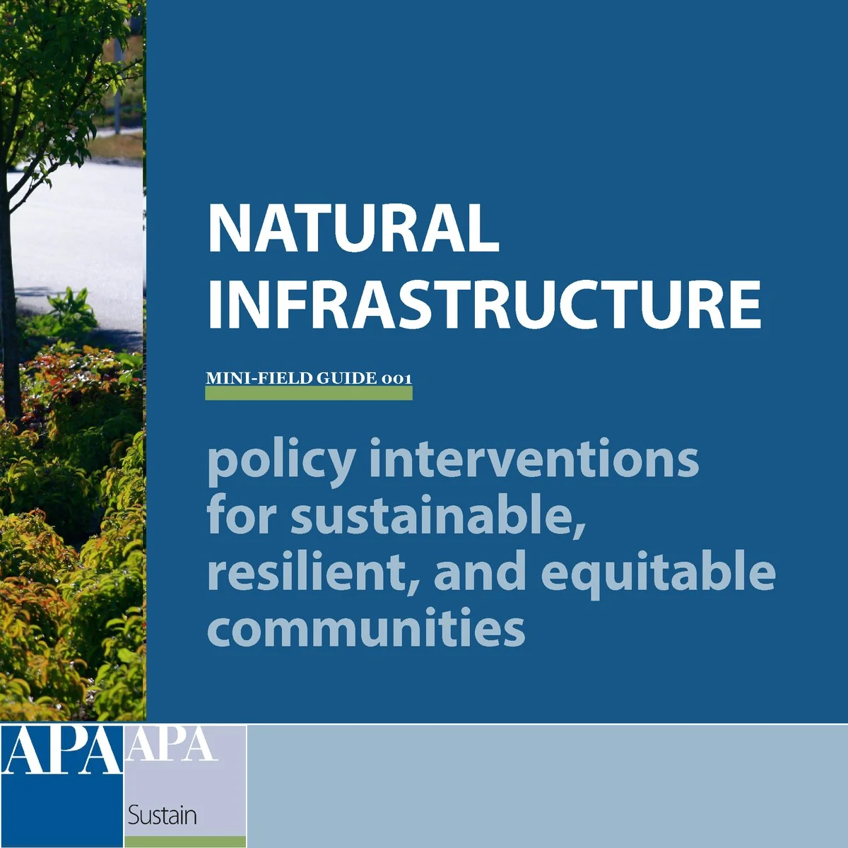 APA-SCD-Natural-Infrastructure-Mini-Field-Guide-001-Cover Cover of the APA Sustainable Communities Division Natural Infrastructure Mini-Field Guide 001
