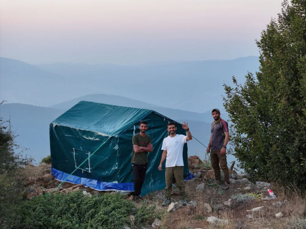 Group of volunteers at Gavbangi in Kiasar National Park, Iran